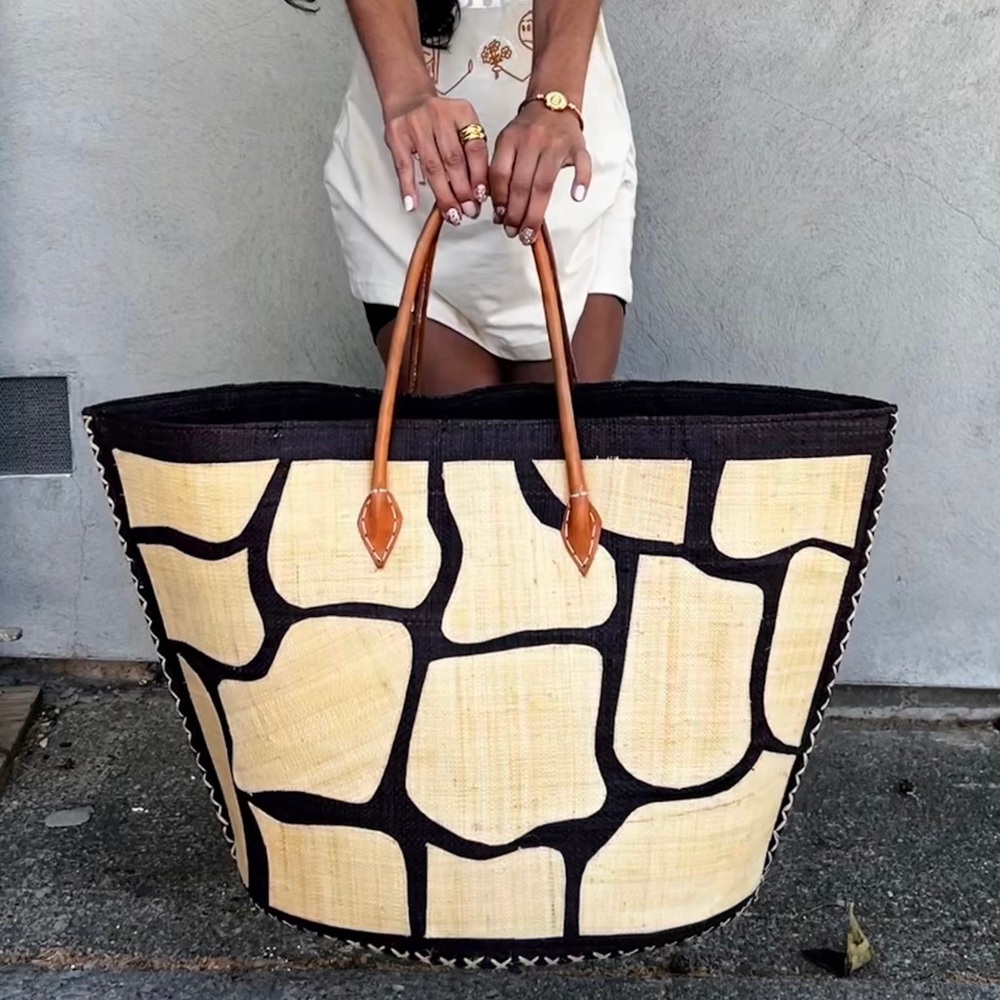 Giraffe Print Large Tote